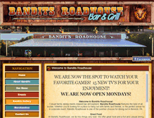 Tablet Screenshot of banditsroadhouse.com